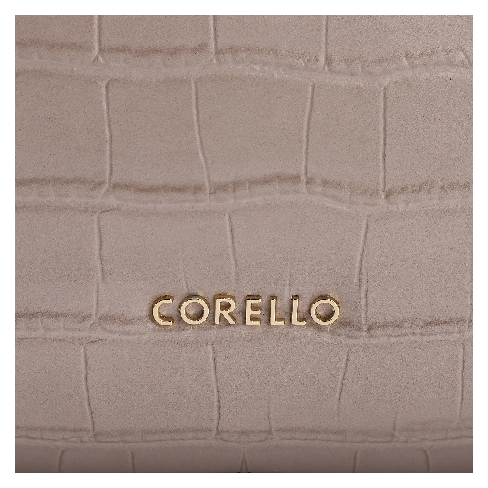 Bolsa Tote Couro Croco Bege