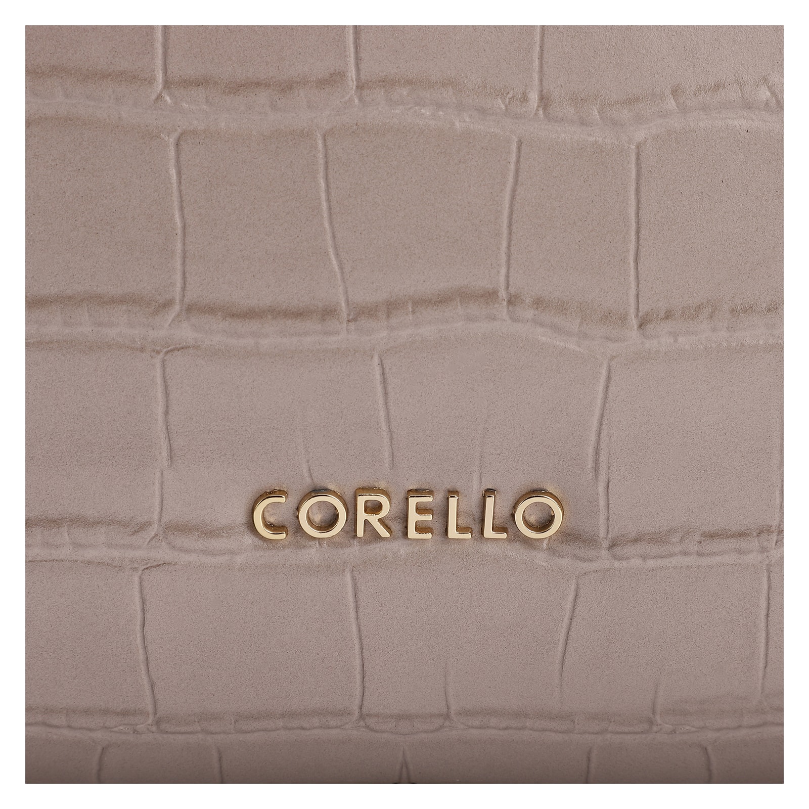 Bolsa Tote Couro Croco Bege