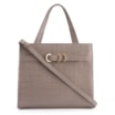 Bolsa Tote Couro Croco Bege - imagem 1