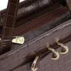 Bolsa Tote Couro Croco Marrom - imagem 5