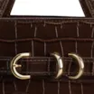 Bolsa Tote Couro Croco Marrom - imagem 6