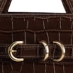 Bolsa Tote Couro Croco Marrom - imagem 6