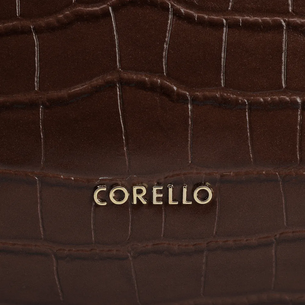 Bolsa Tote Couro Croco Marrom - imagem 7