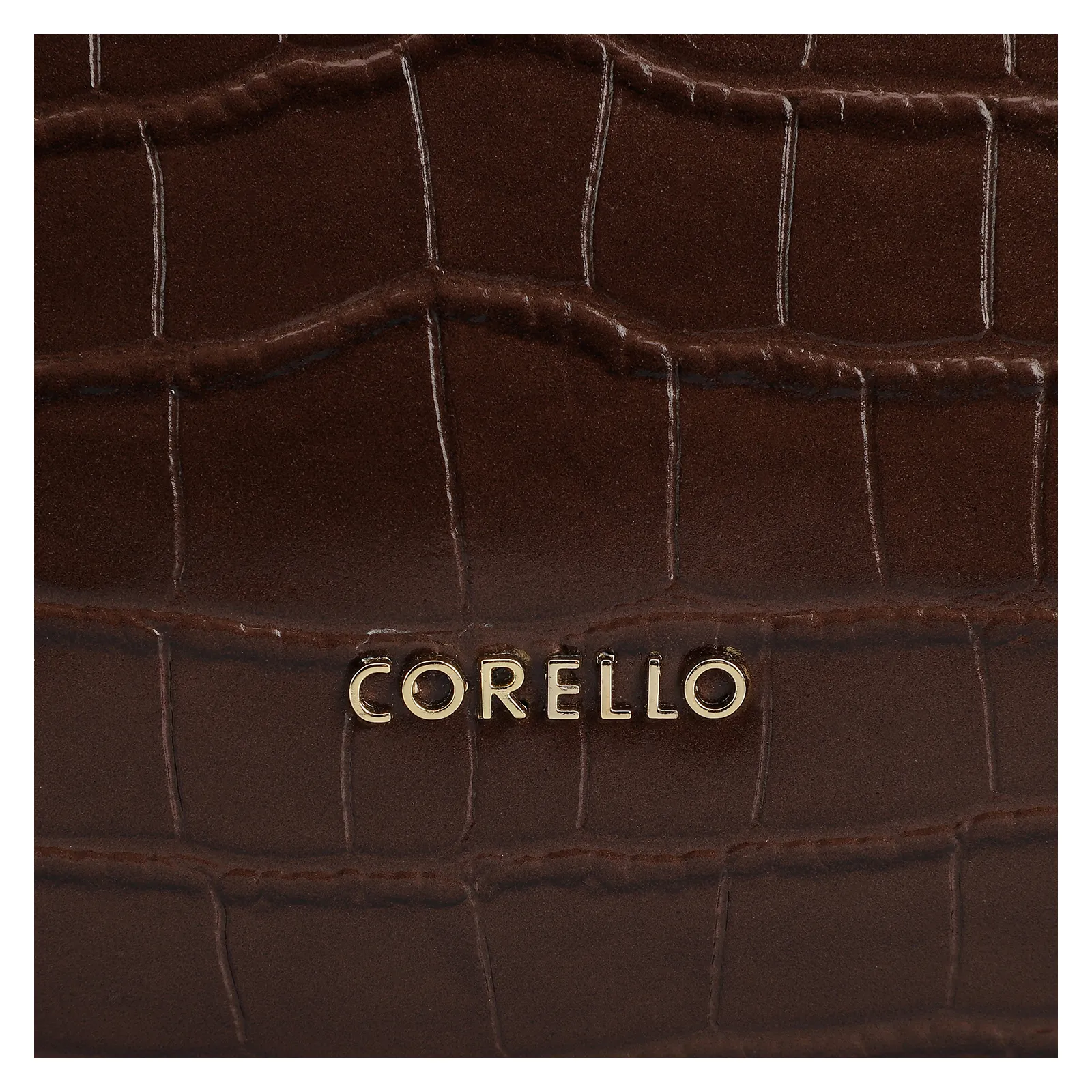 Bolsa Tote Couro Croco Marrom