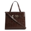 Bolsa Tote Couro Croco Marrom - imagem 1