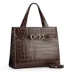 Bolsa Tote Couro Croco Marrom - imagem 2