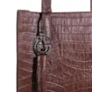 Bolsa Tote Couro Croco Marrom - imagem 5