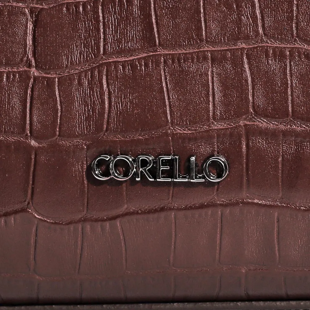 Bolsa Tote Couro Croco Marrom - imagem 6