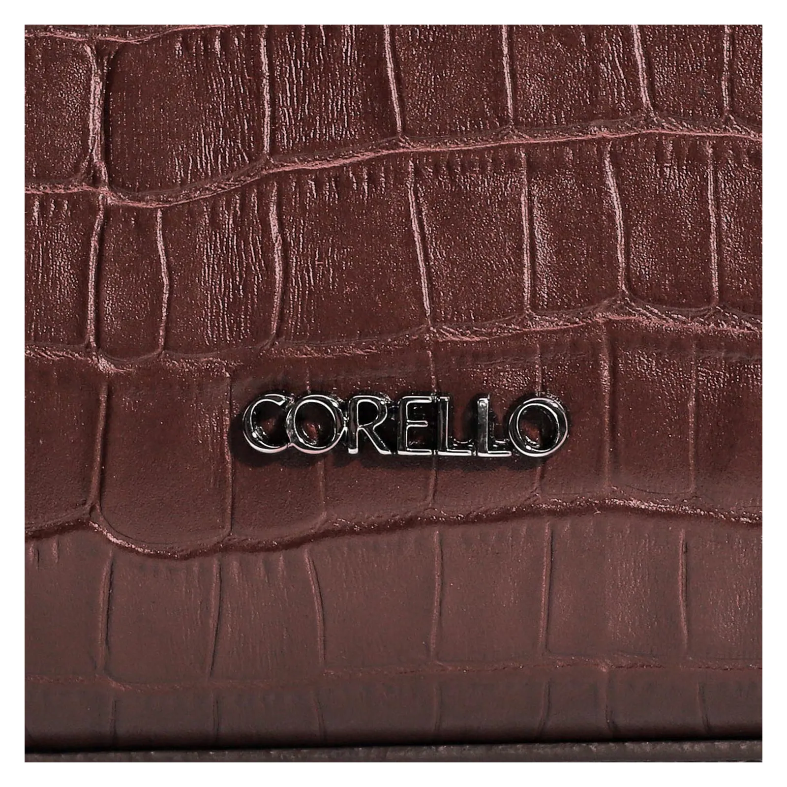 Bolsa Tote Couro Croco Marrom