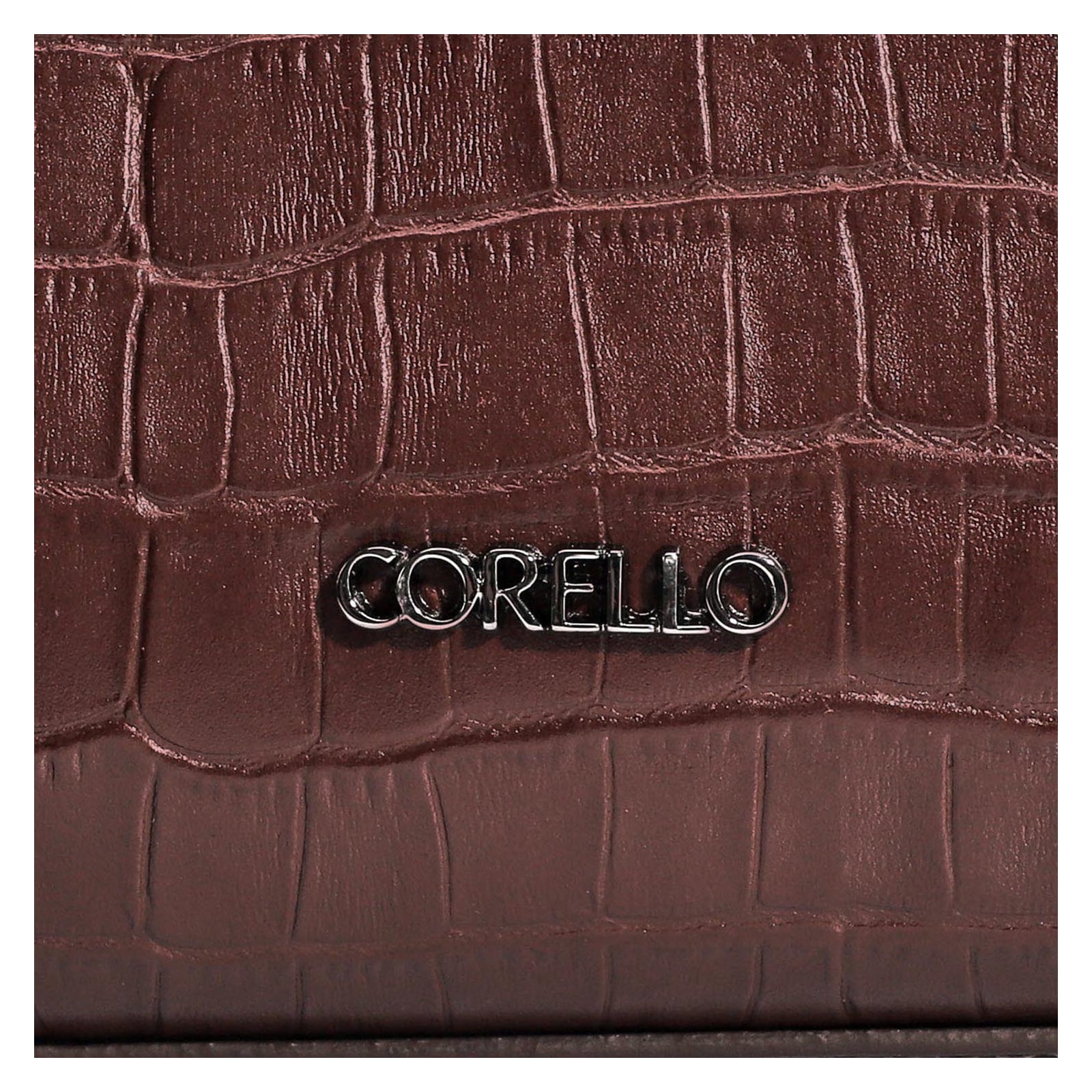 Bolsa Tote Couro Croco Marrom