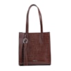 Bolsa Tote Couro Croco Marrom - imagem 1