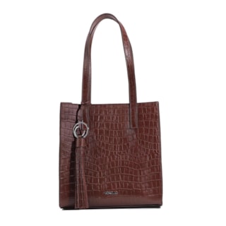 Couro Croco Marrom