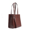 Bolsa Tote Couro Croco Marrom - imagem 2