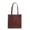 Bolsa Tote Couro Croco Marrom - imagem 3