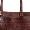Bolsa Tote Couro Croco Marrom - imagem 5