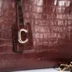 Bolsa Tote Couro Croco Marrom - imagem 6