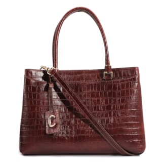 Couro Croco Marrom