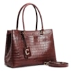 Bolsa Tote Couro Croco Marrom - imagem 2