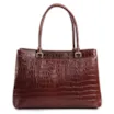 Bolsa Tote Couro Croco Marrom - imagem 3