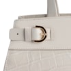 Bolsa Tote Couro Croco Off White - imagem 5