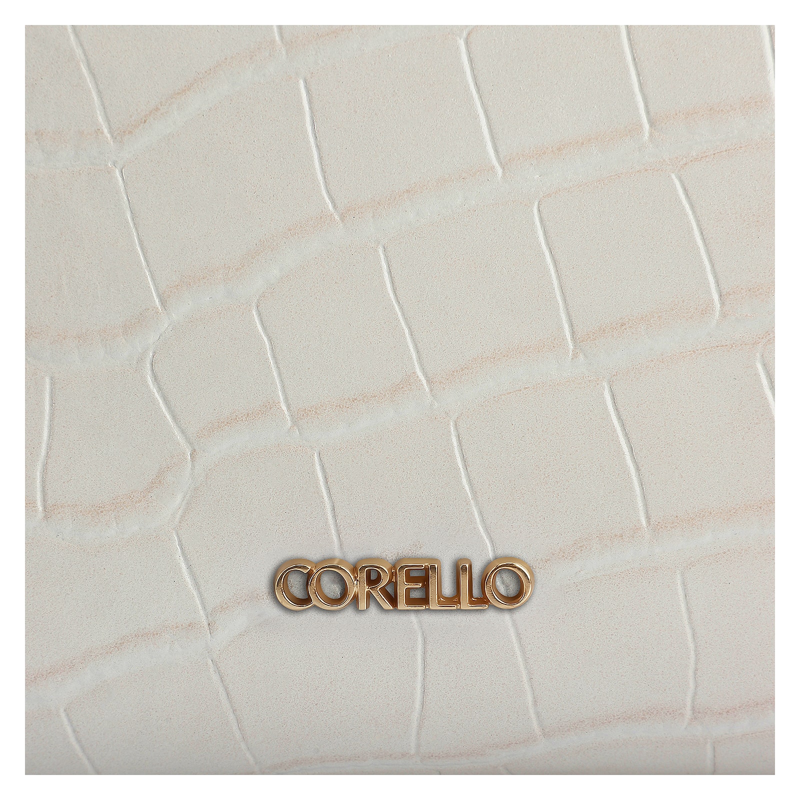 Bolsa Tote Couro Croco Off White