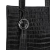Bolsa Tote Couro Croco Preto - imagem 5