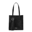 Bolsa Tote Couro Croco Preto - imagem 1