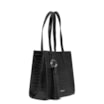Bolsa Tote Couro Croco Preto - imagem 2