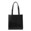 Bolsa Tote Couro Croco Preto - imagem 3