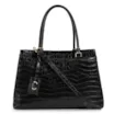Bolsa Tote Couro Croco Preto - imagem 1