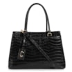 Bolsa Tote Couro Croco Preto - imagem 1