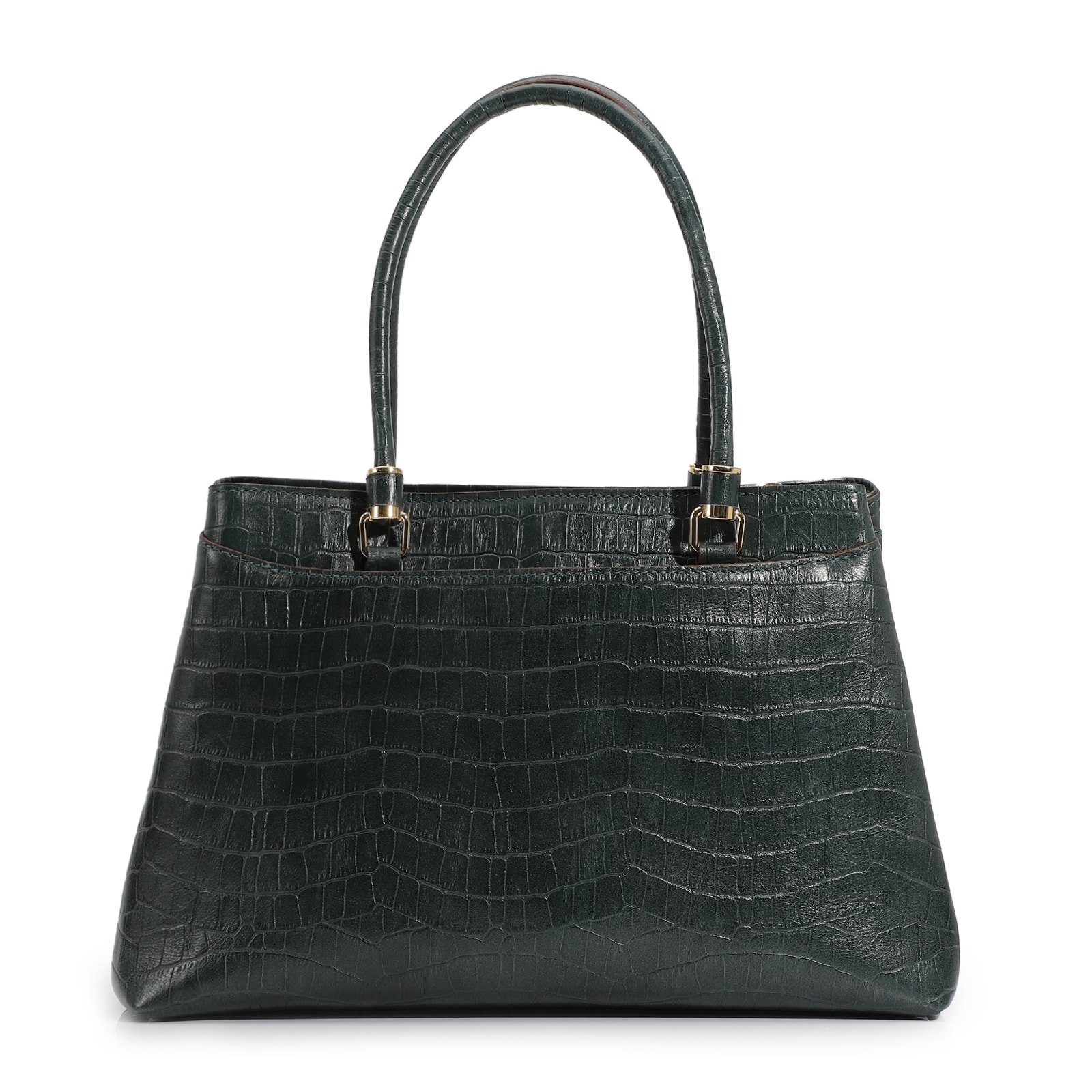 Bolsa Tote Couro Croco Verde