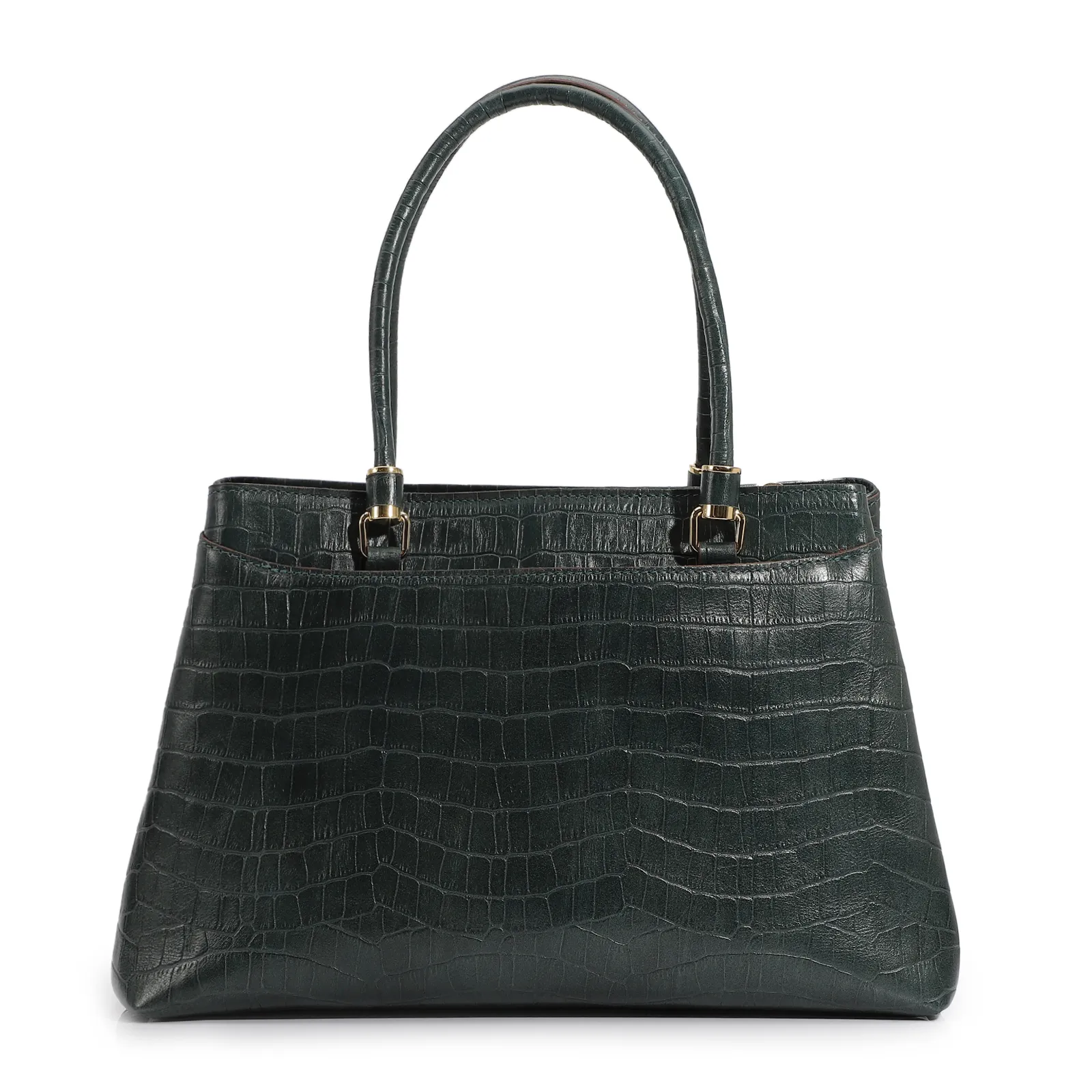 Bolsa Tote Couro Croco Verde