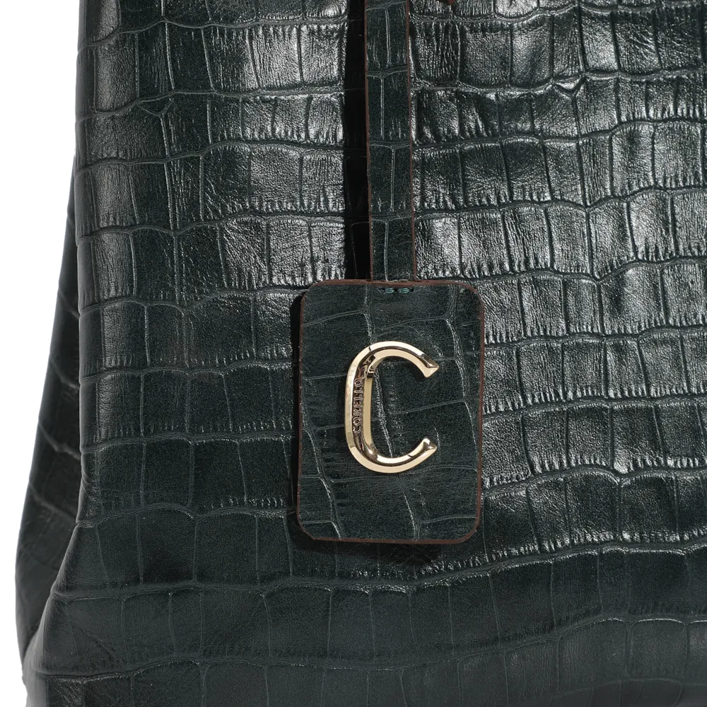 Bolsa Tote Couro Croco Verde - imagem 7