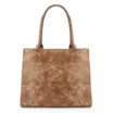 Bolsa Tote Couro Estonado Marrom - imagem 3