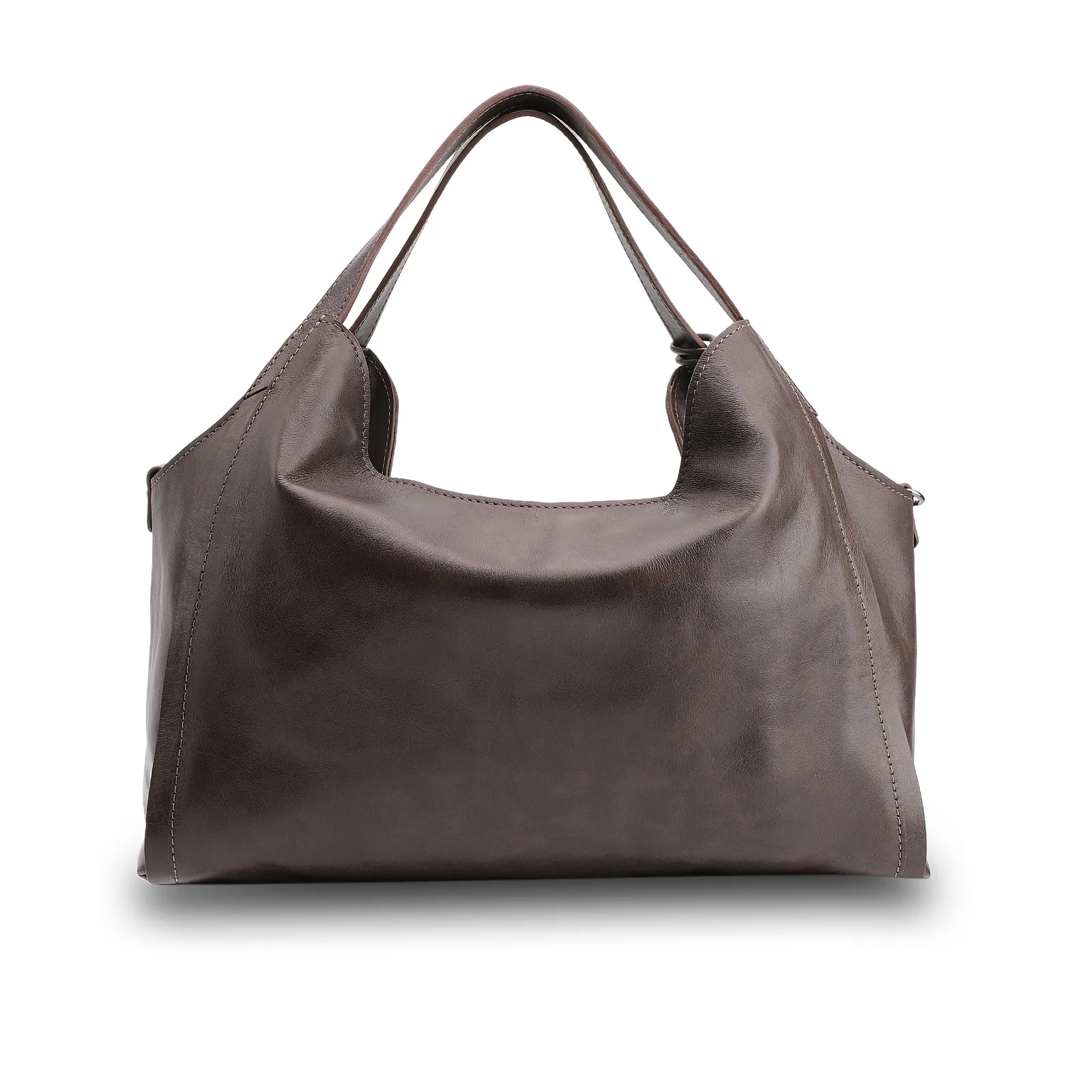Bolsa Tote Couro Estonado Marrom