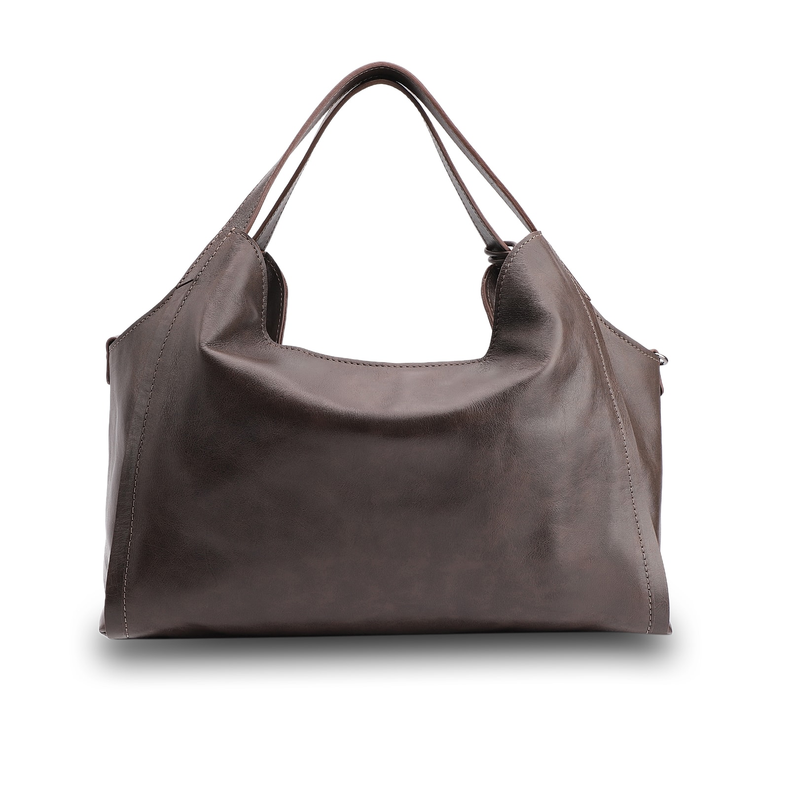 Bolsa Tote Couro Estonado Marrom