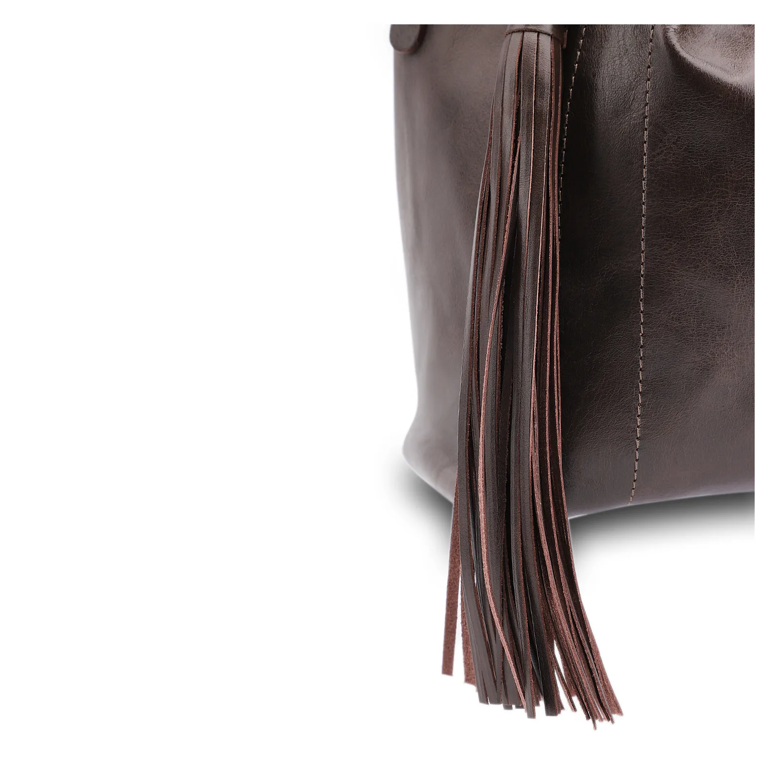 Bolsa Tote Couro Estonado Marrom