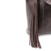Bolsa Tote Couro Estonado Marrom - imagem 8