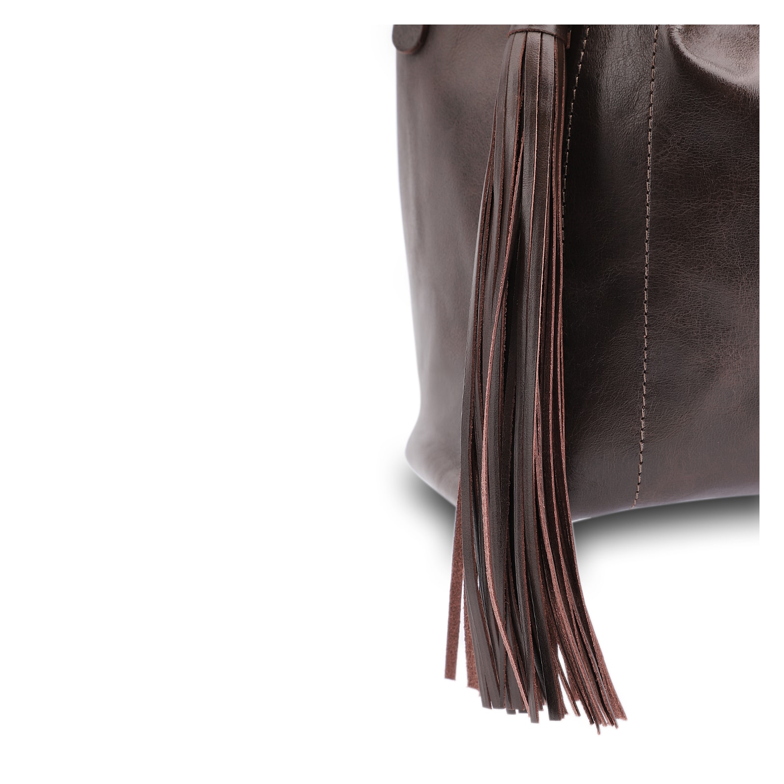 Bolsa Tote Couro Estonado Marrom