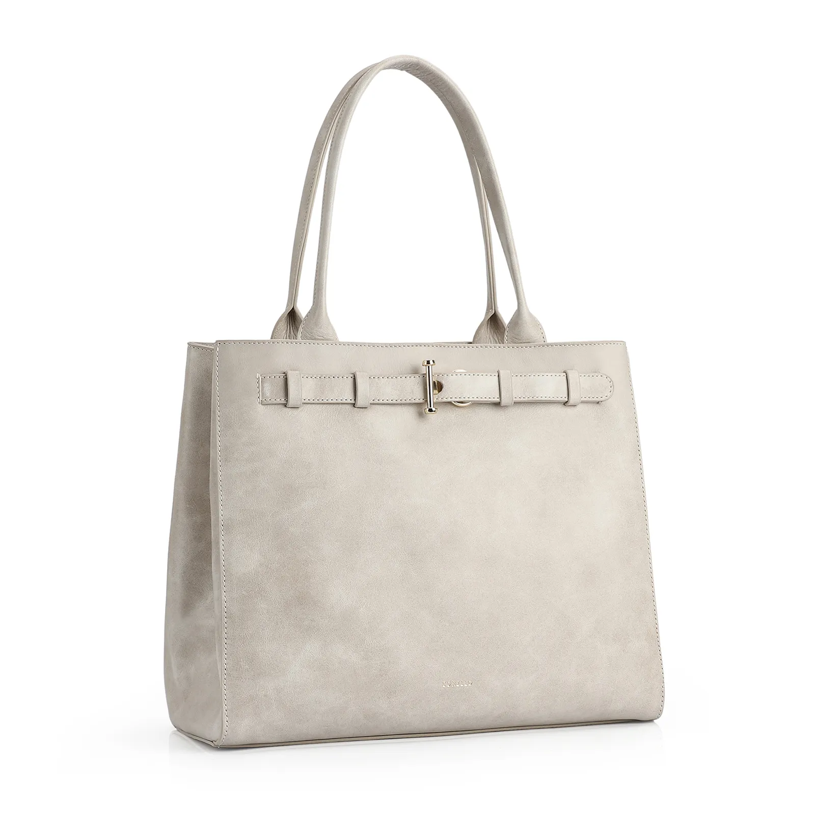 Bolsa Tote Couro Estonado Off White