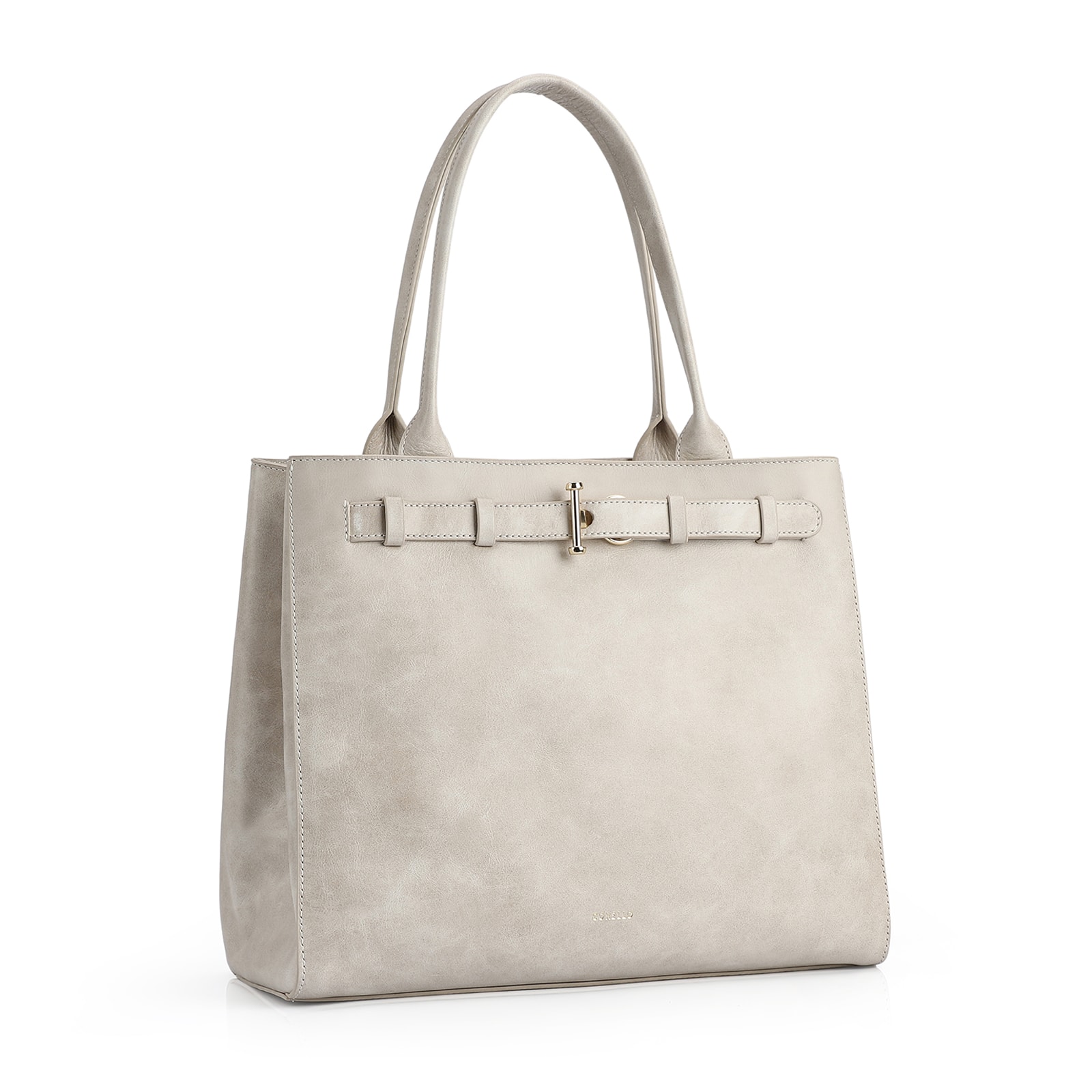 Bolsa Tote Couro Estonado Off White