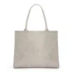 Bolsa Tote Couro Estonado Off White - imagem 4
