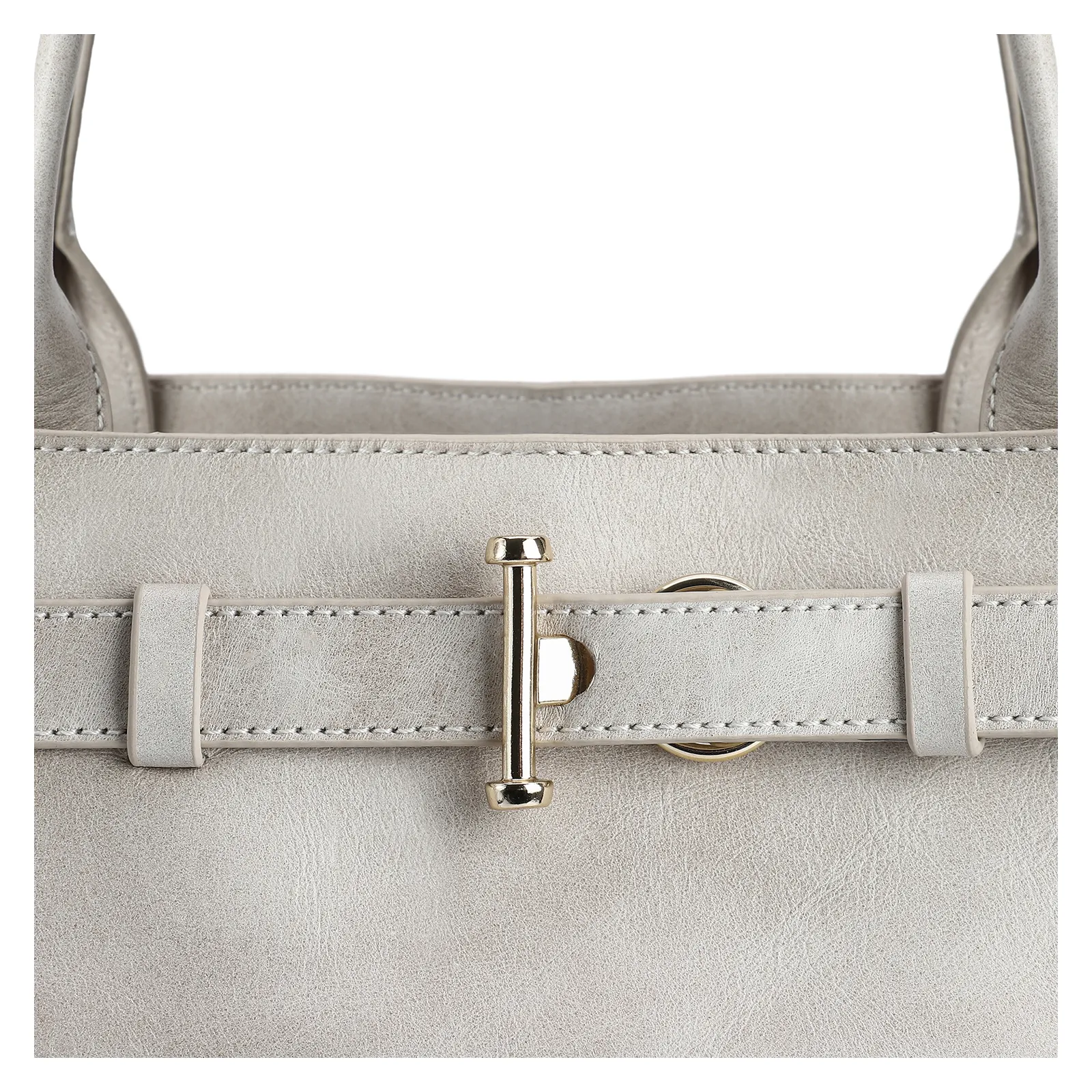 Bolsa Tote Couro Estonado Off White
