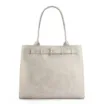 Bolsa Tote Couro Estonado Off White - imagem 1