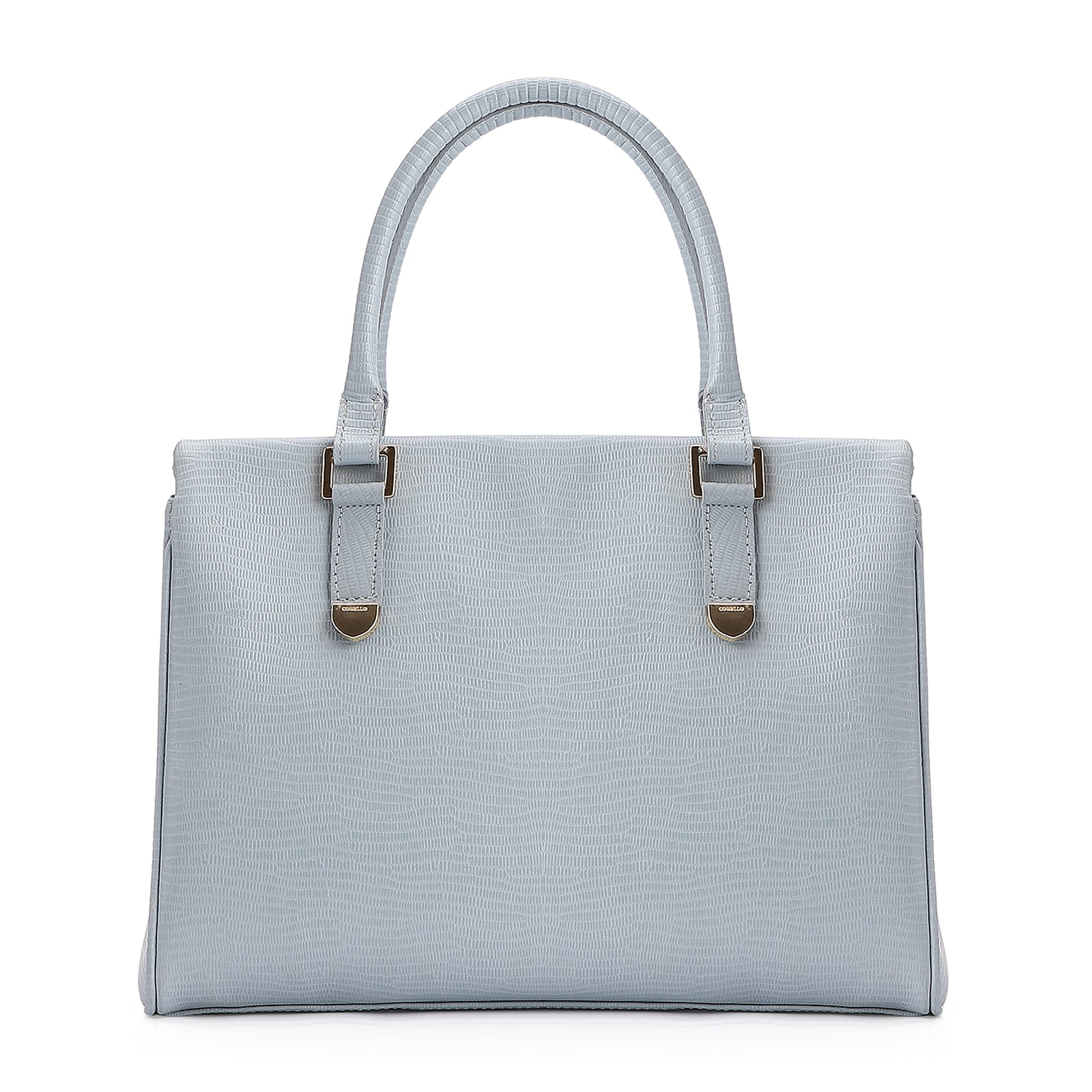 Bolsa Tote Couro Lezard Azul