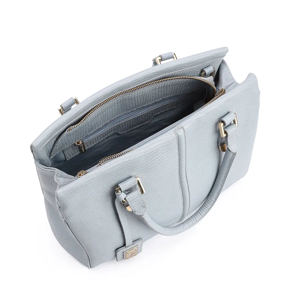 Bolsa Tote Couro Lezard Azul - imagem 4