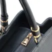 Bolsa Tote Couro Lezard Azul /Couro Azul Bolso Lateral - imagem 5