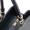 Bolsa Tote Couro Lezard Azul /Couro Azul Bolso Lateral - imagem 5