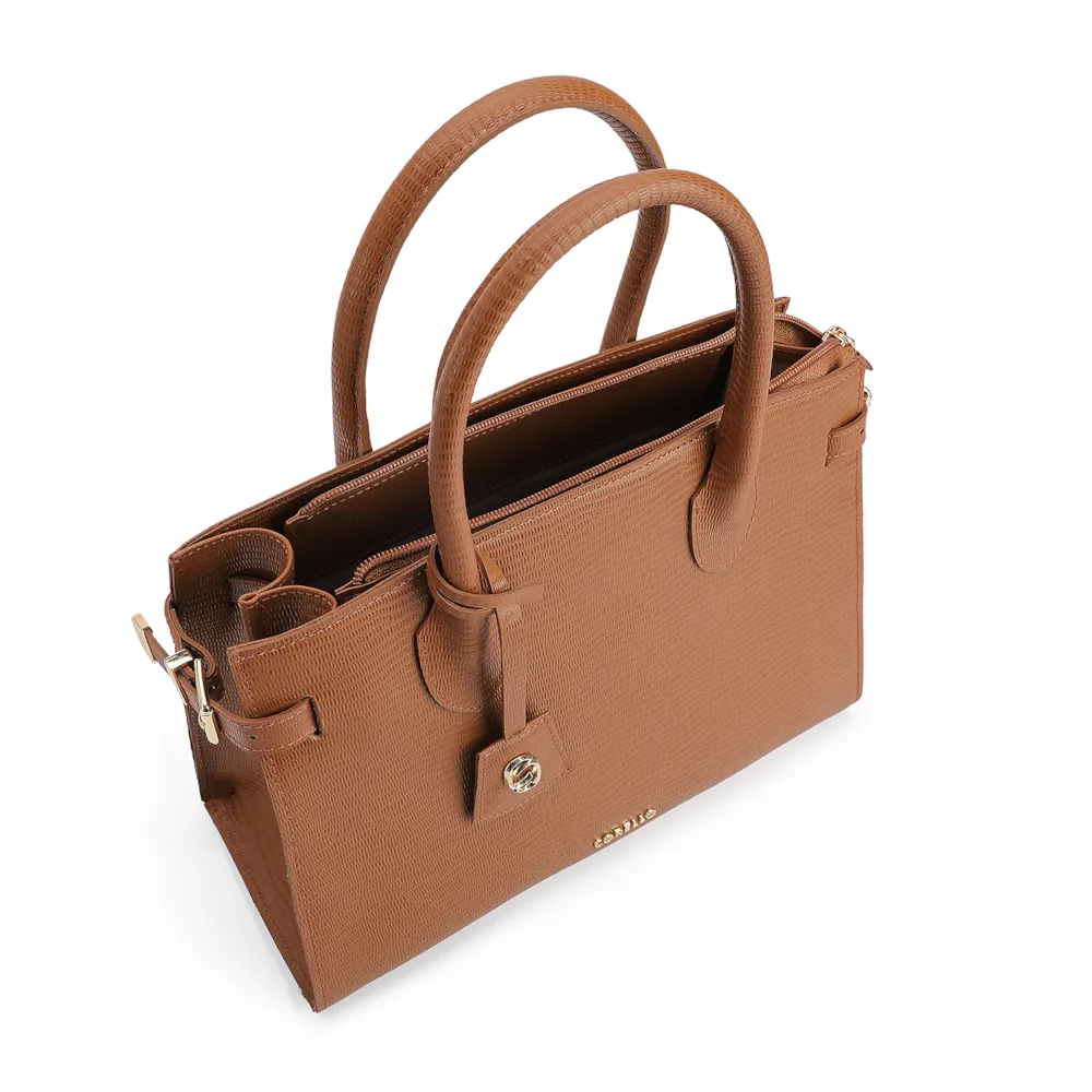 Bolsa Tote Couro Lezard Marrom - imagem 4